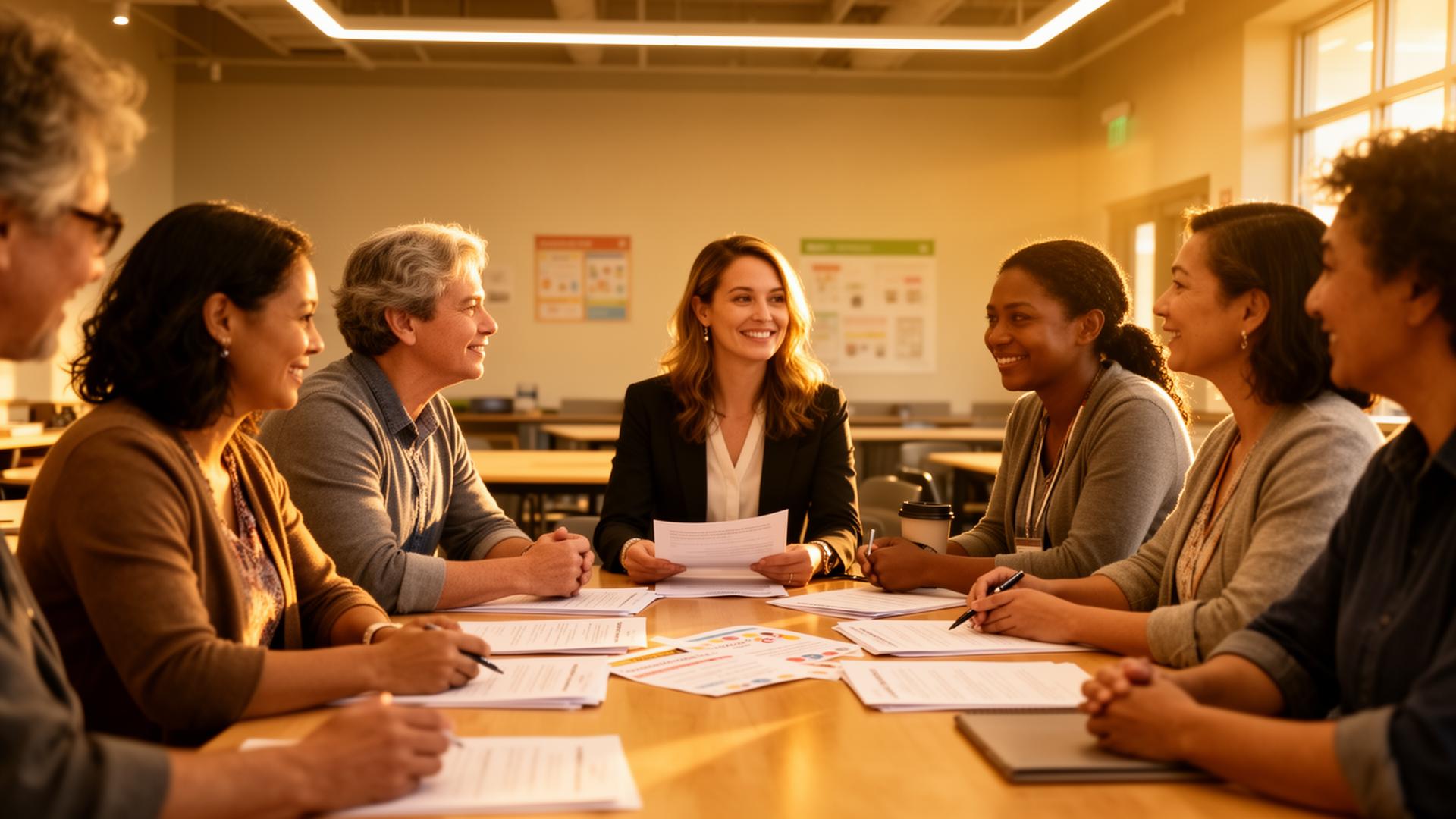 Parent and IEP advocate reviewing an IEP over coffee